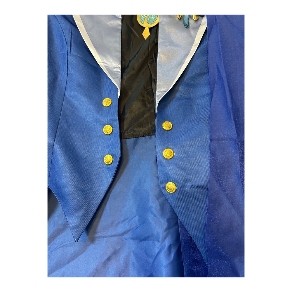 Furina Ousia Cosplay Costume Tailcoat Jacket broach & teardrop Halloween - Picture 3 of 11